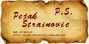 Pejak Strainović vizit kartica